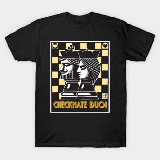 Checkmate Duo – King & Queen Chess Lovers Design T-Shirt